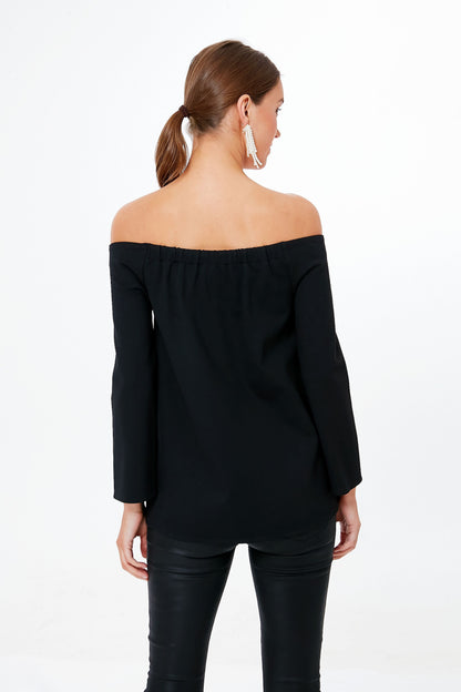 Black Miranda Off The Shoulder Blouse