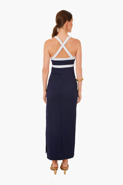 Navy Augustine Midi Dress