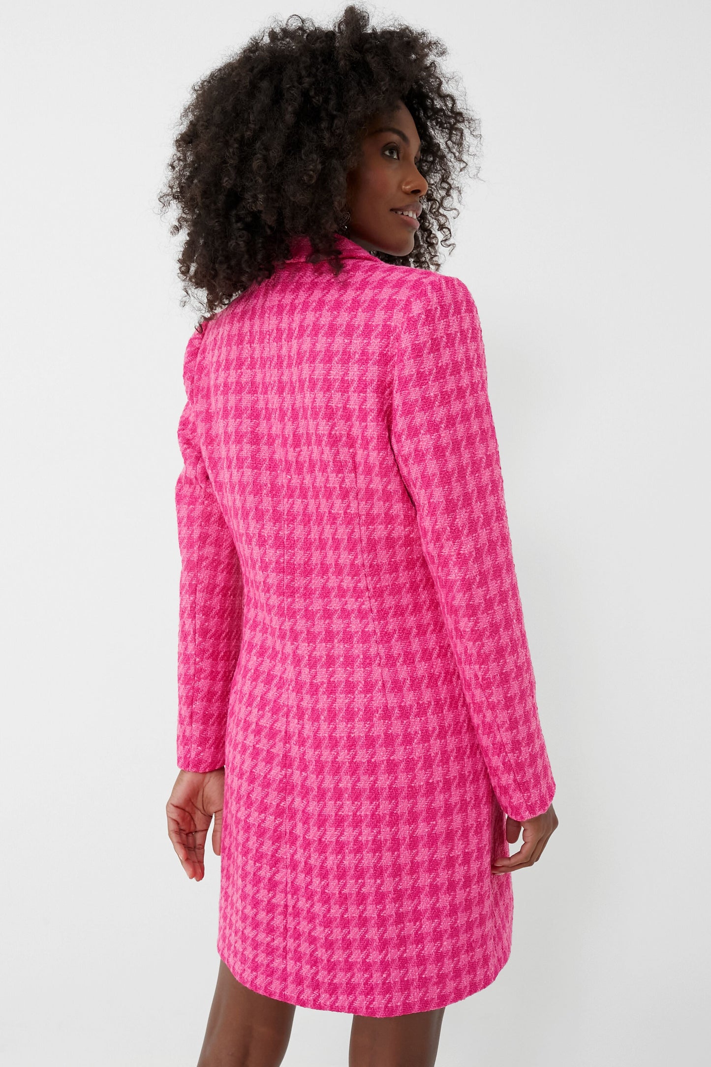 Magenta Tweed Stacie Dress