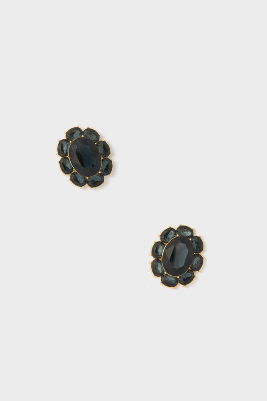 Navy Crystal Emaline Studs