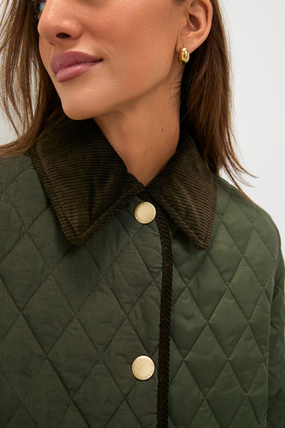 Olive Meryl Quilted Jacket