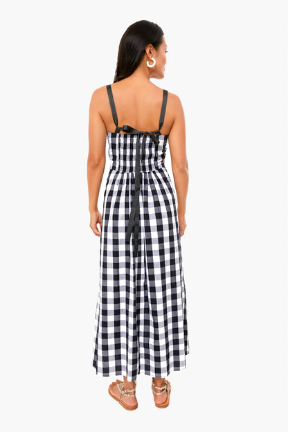 Black Gingham Lelia Dress