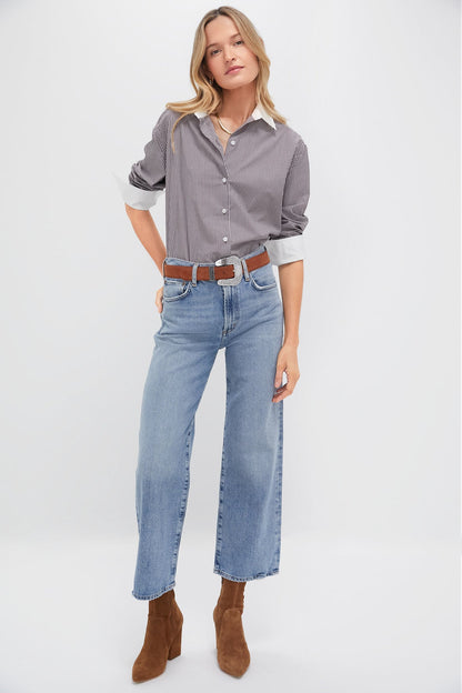 Red Stripe Nadine Boyfriend Button Down