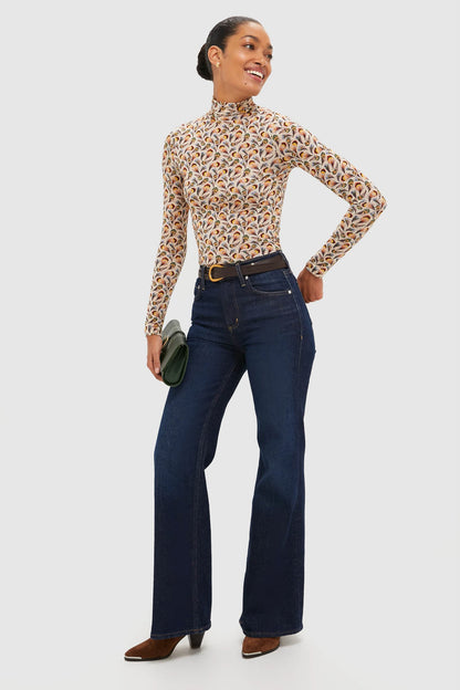 Swan Aurelia Jersey Long Sleeve Turtleneck Top