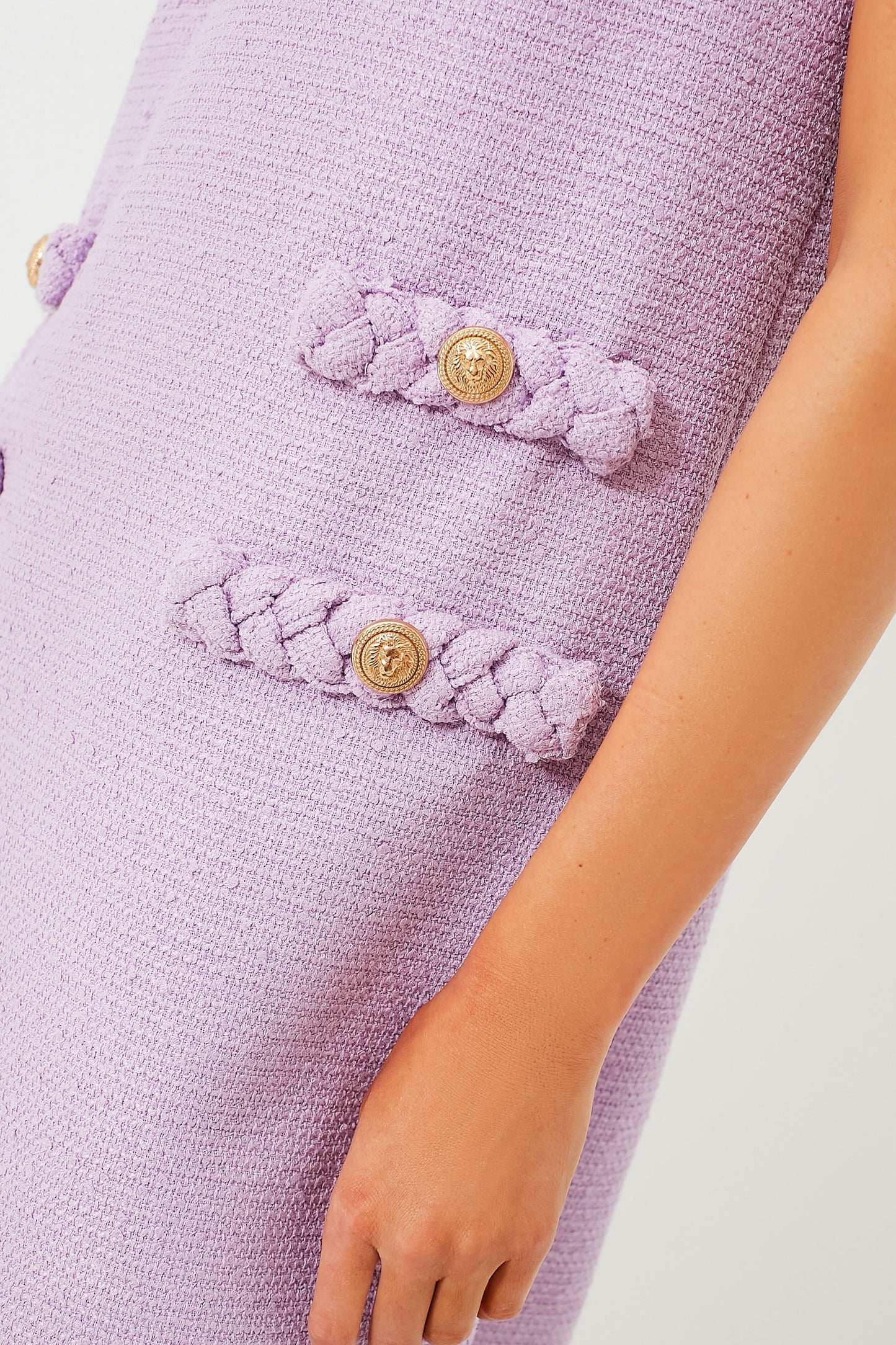 Lilac Tweed Jackie Dress