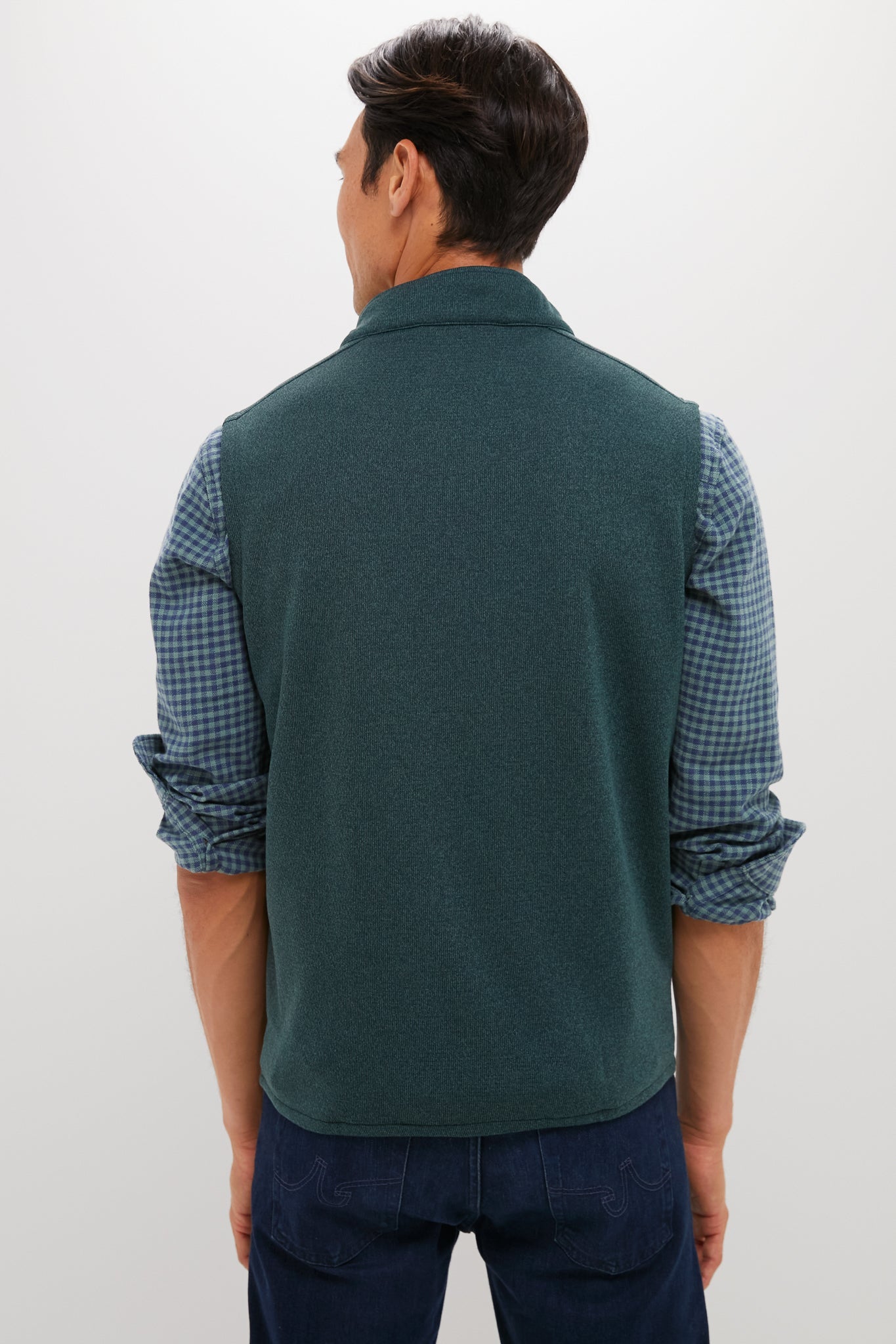 Deep Verdant Crown Sweater Fleece Vest