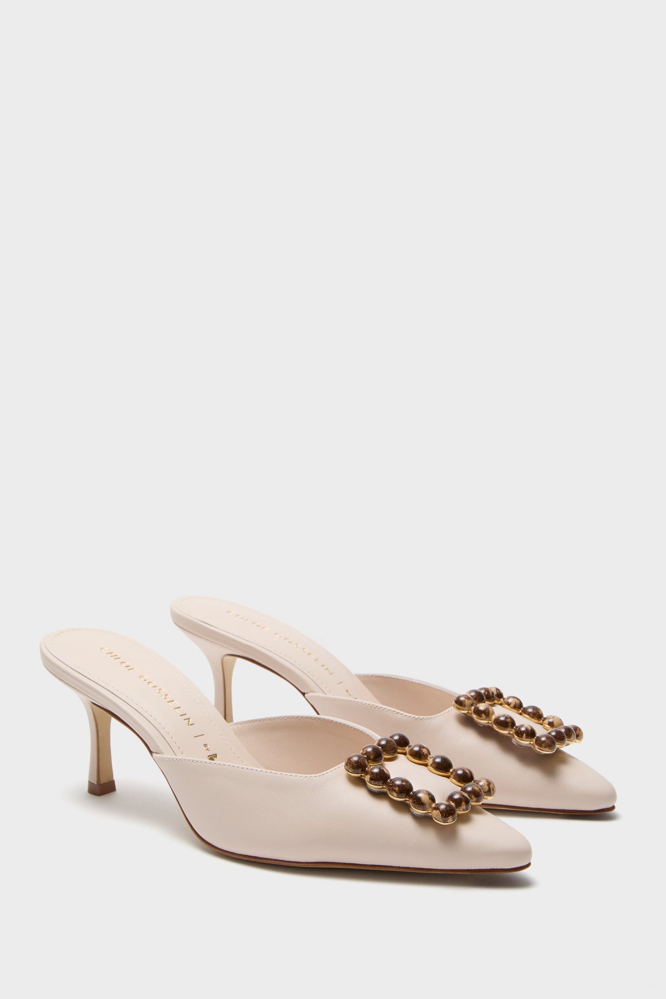 Puff Cream Leather Ave Mules