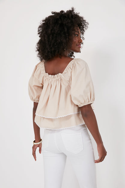 Tan Ric-Rac Layered Suzie Top