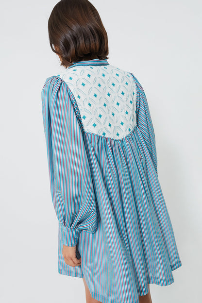 Blue Stripe Juliette Dress