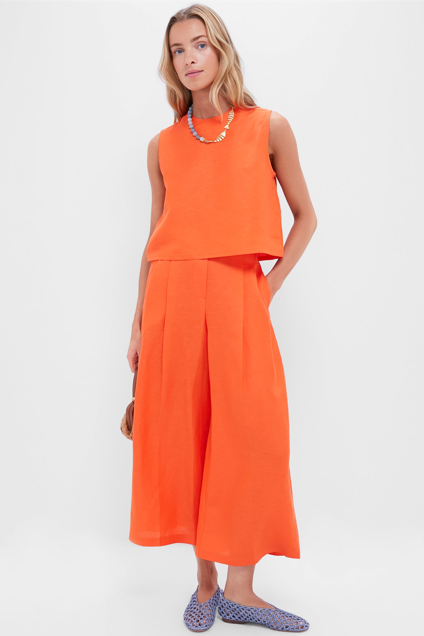 Aquamarine and Gold Malta Necklace