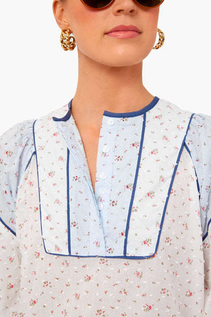 Ditsy Blue And White Rebecca Shirt