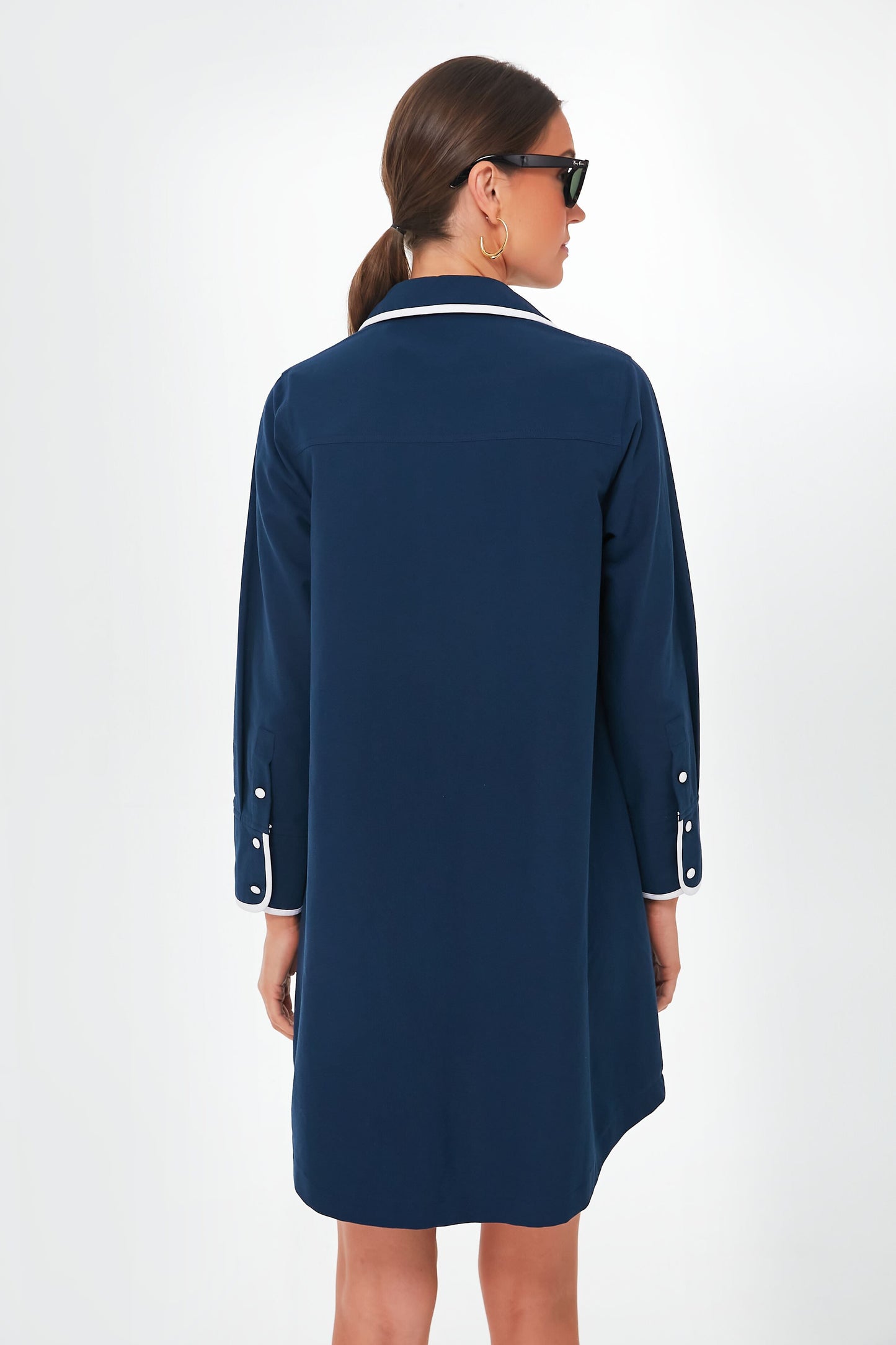 Navy Perkins Shirt Dress