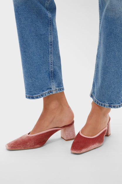 Blush Velvet Tilda Mules