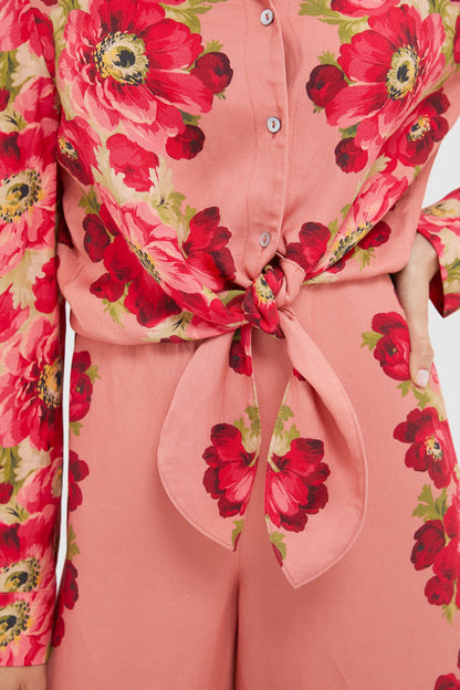 Coral Poppy Rebecca Blouse