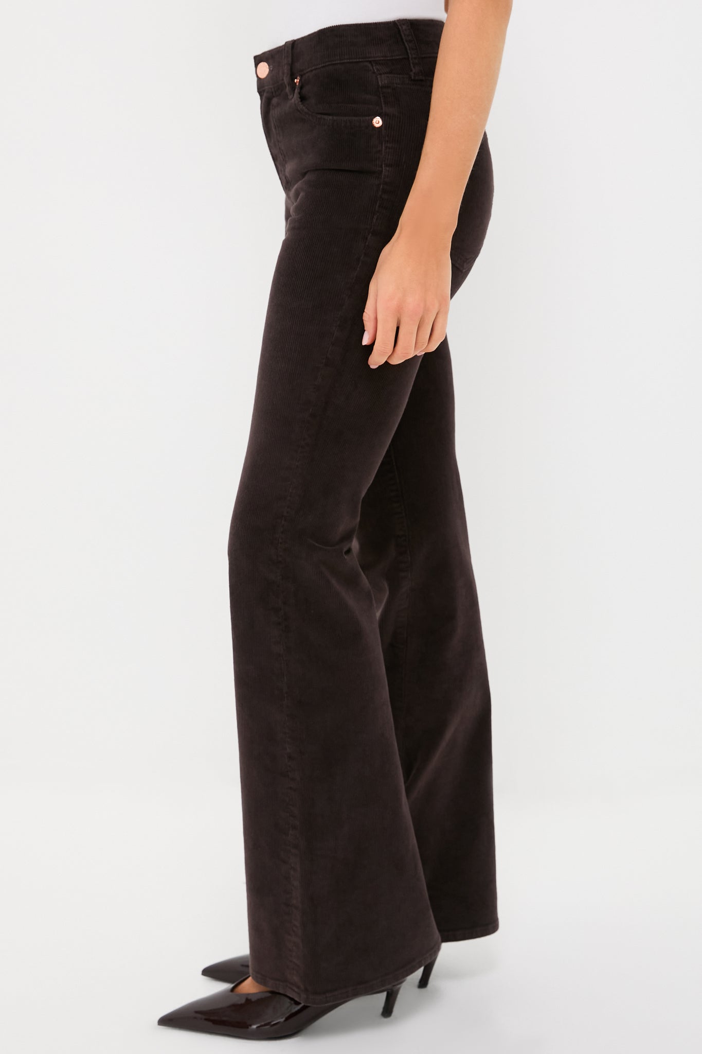 Mocha Kinsley Mid Rise Ultra Flare Cord