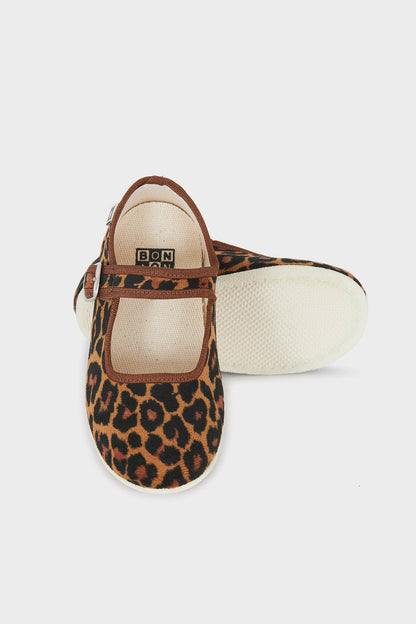 Leopard Mary Jane Flats