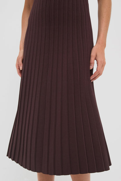 Chocolate Knit Murphy Swing Midi Dress