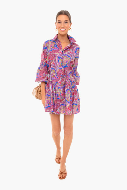 Berry Paisley Zamata Dress