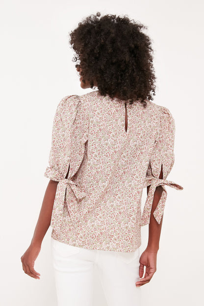 Red Floral Fiona Blouse