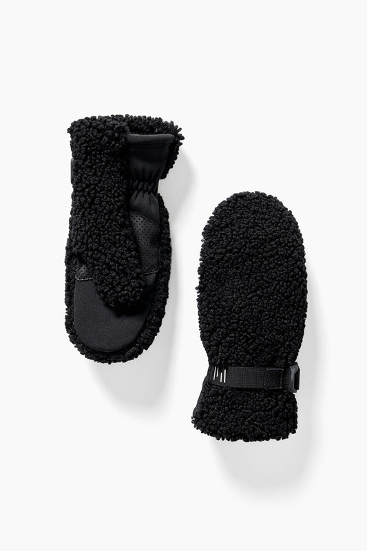 Black Sherpa Mittens