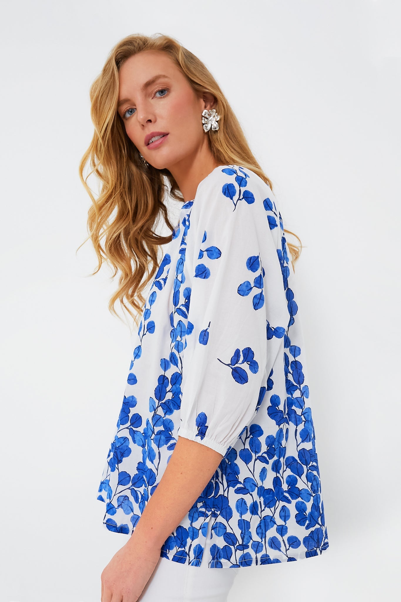 Exclusive Leaf Blue Marcia Top