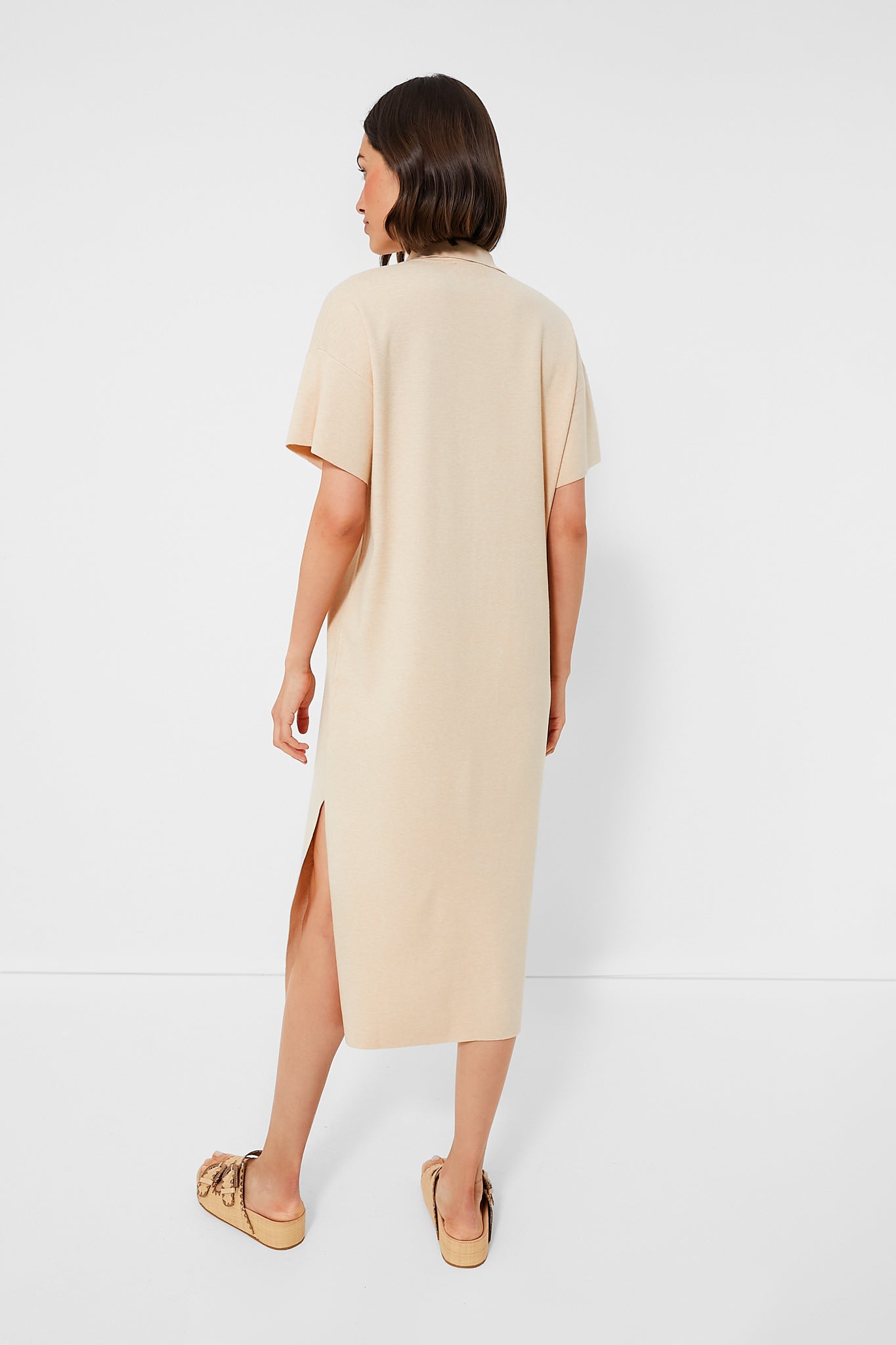 Tan Channing Polo Midi Dress