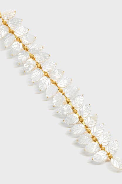 Mermaid Garden Vine Bracelet, 7" - MOP