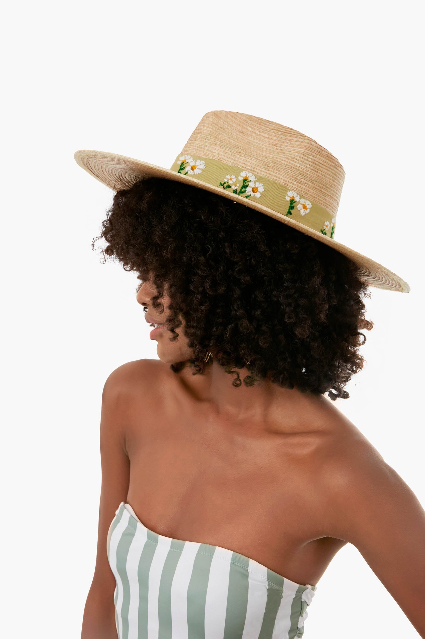 Exclusive Tan Daisies In The Shade Sun Hat