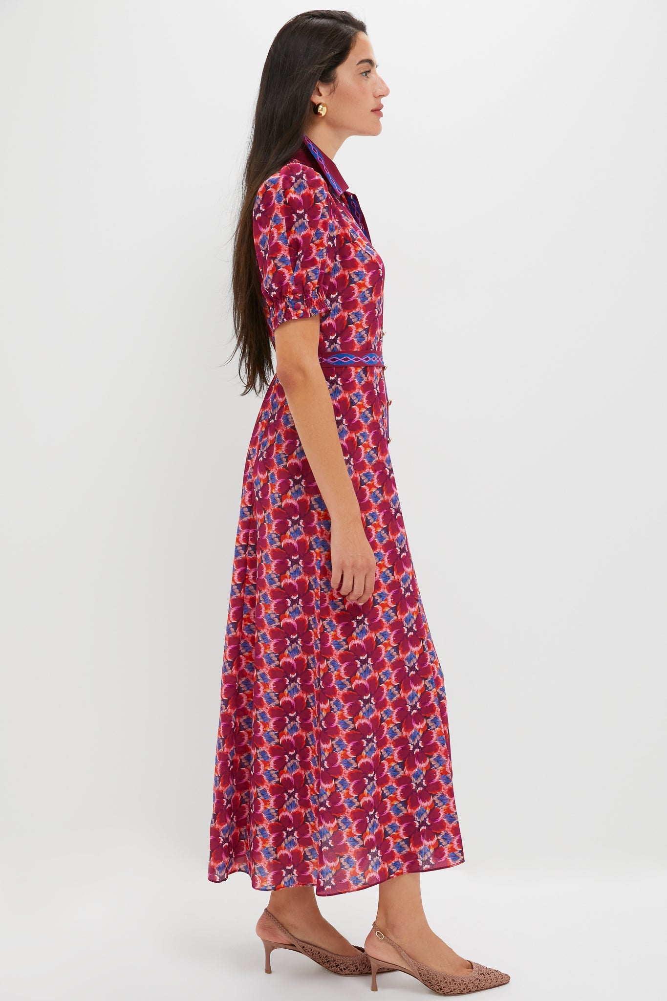 Quail Magenta Vanessa-D Midi Dress