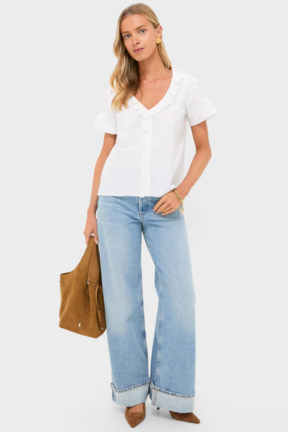 Vintage White Ezra Blouse