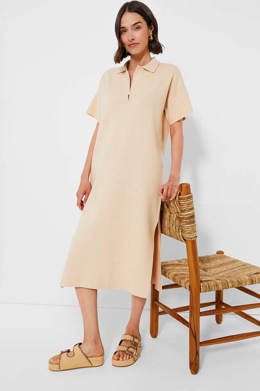 Tan Channing Polo Midi Dress