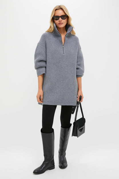 Heather Gray Chunky Knit Luke Sweater