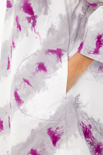 Fuchsia Tie Dye Tamara Tunic Dress