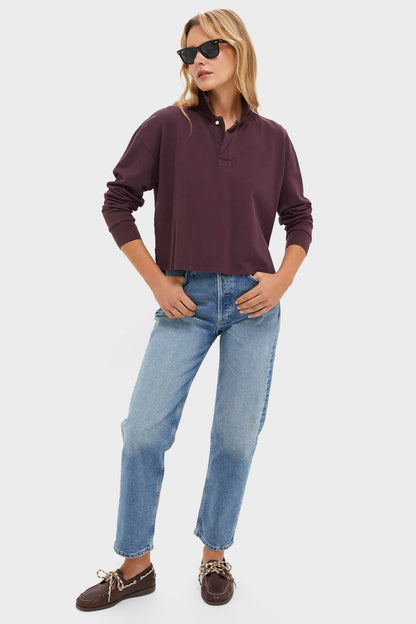 Winetasting Long Sleeve Pique Holmes Boyfriend Polo