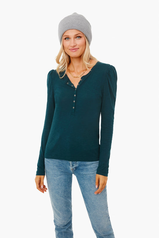Deep Emerald Henley Top