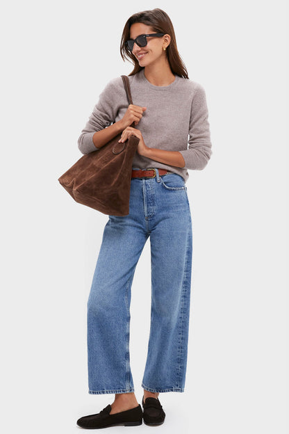 Wheat Cashmere Crewneck Sweater