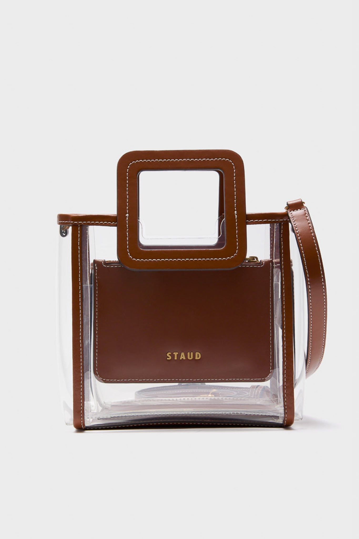 Clear and Tan Stadium Mini Shirley Bag