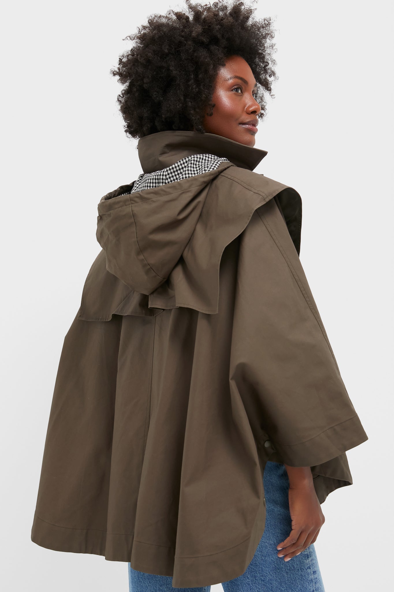 Olive Fletcher Wax Poncho