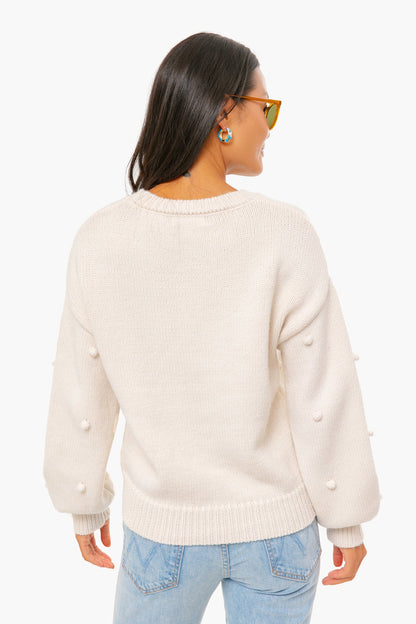 Oatmeal Pom Pom Sweater