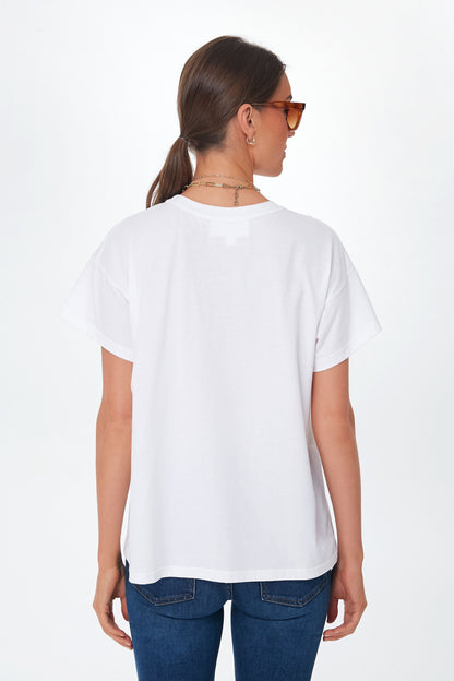 White Julia Tee