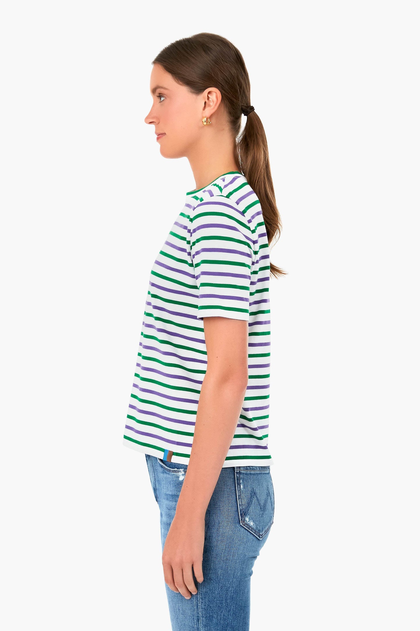 White Green and Grape Stripe The Modern