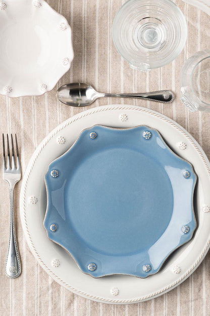 Chambray Berry & Thread Scalloped Dessert/Salad Plate