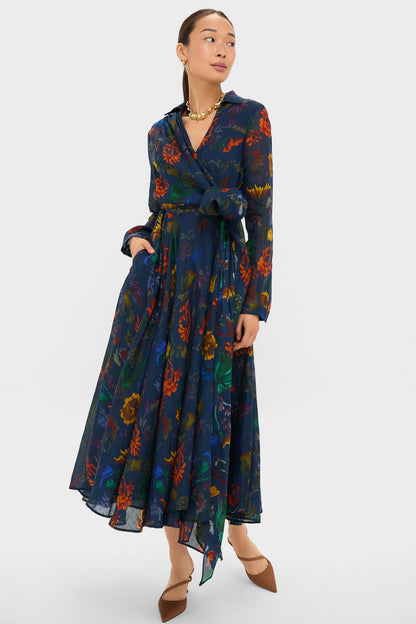 Dark Floral Sash Yay! Dress