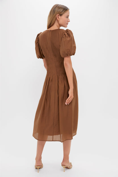 Toffee Nut Taffeta Mere Dress