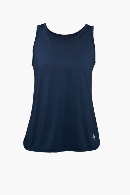 Navy Cane Racerback Ellen Tank