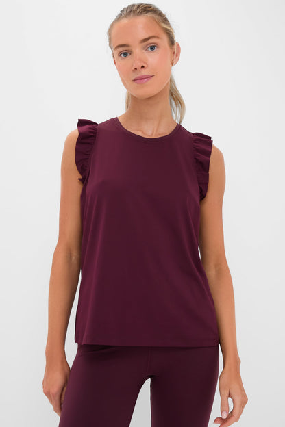 Winetasting Ruffle Performance Jersey  Lea Tank