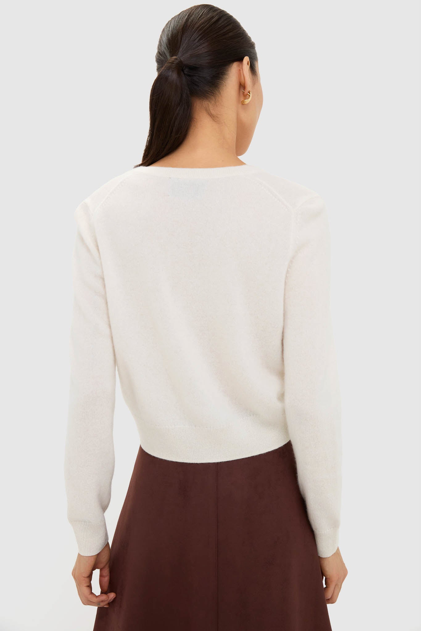 Ivory Cashmere Riley Cardigan