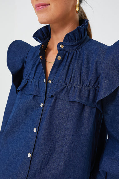 Deep Denim Winnie Blouse