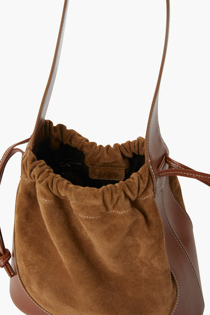 Tan Cinch Bucket Bag