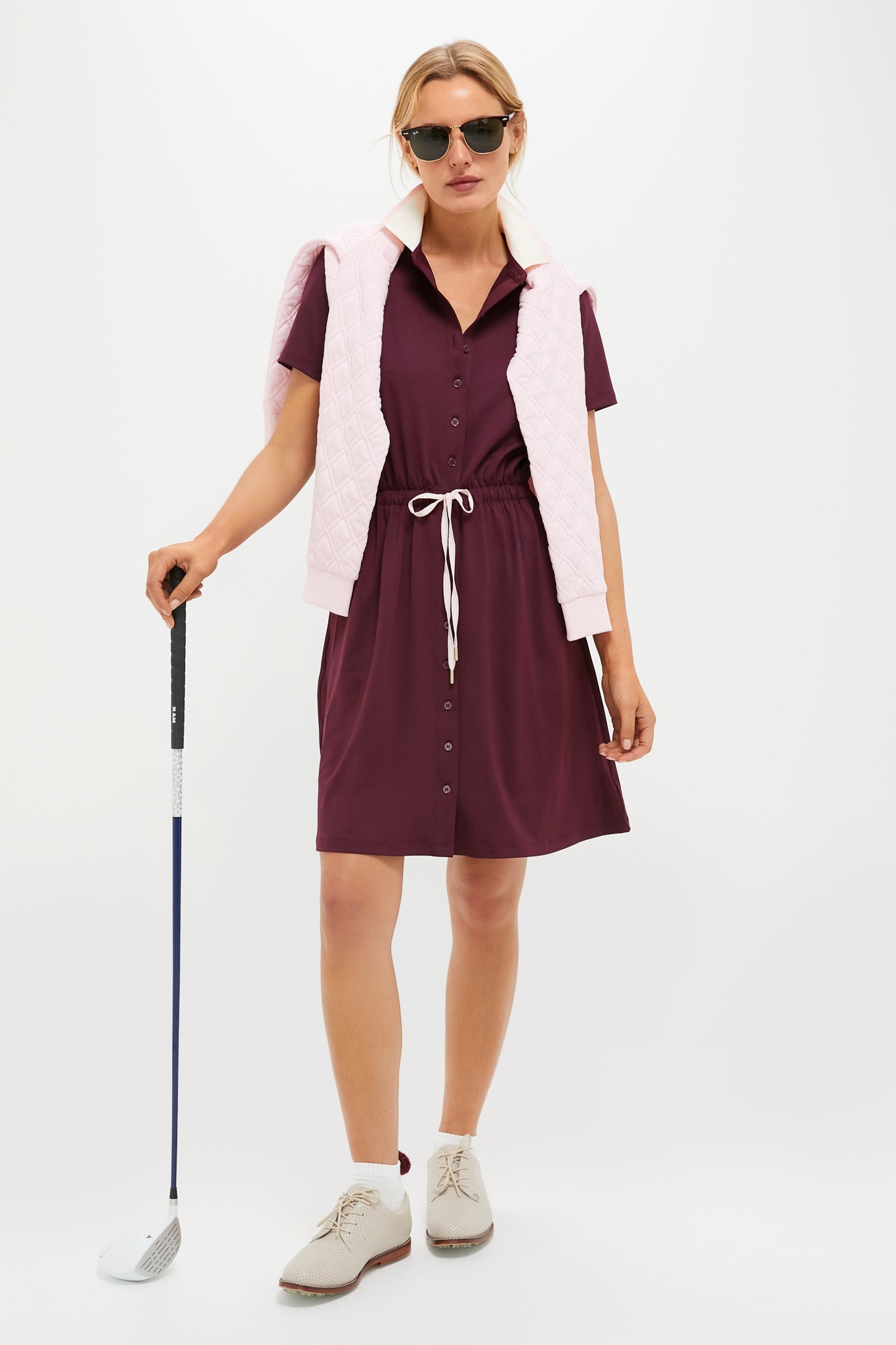 Winetasting Short Sleeve Performance Jersey Alcott Golf Dress